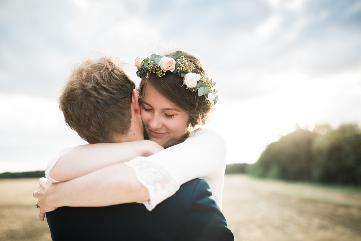 Braintree wedding photos at sunset