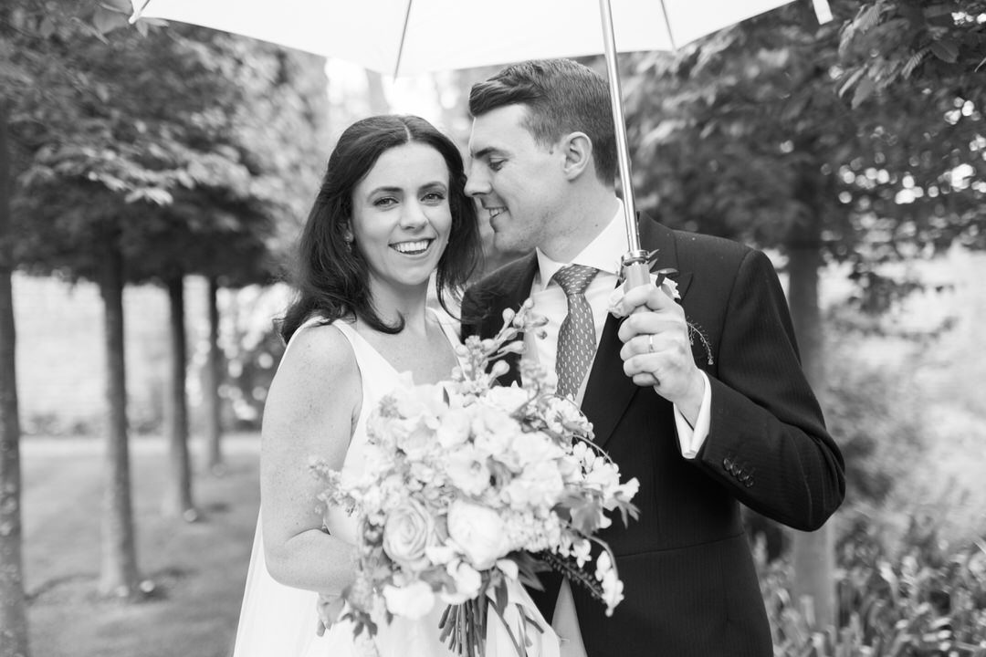 braxted park wedding in the rain