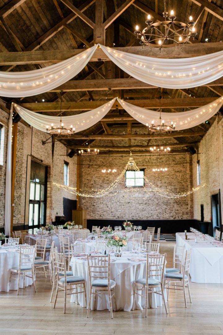 The granary barn at The Granary Estates, wedding reception