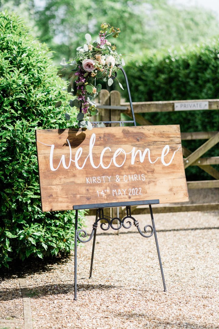 personalised wedding welcome sign