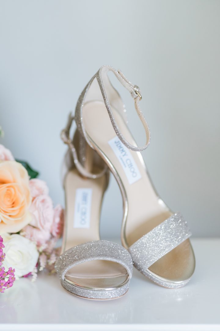 sparkly jimmy wedding shoes