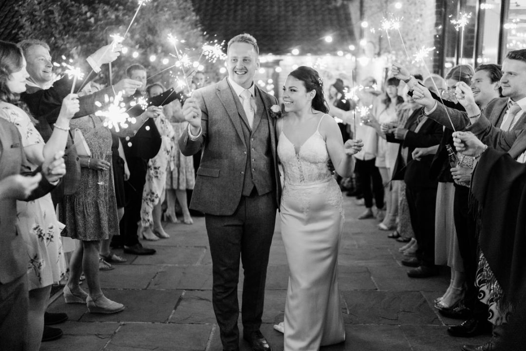 Sparklers in the The Granary Estates courtyard